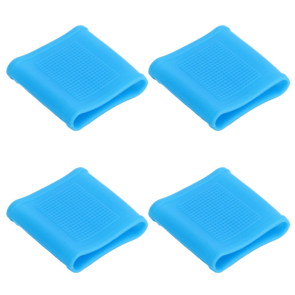 50Pcs Finger Sleeve Silicone Soft Thin Universal Finger Protector Instrument Accessories Sky Blue