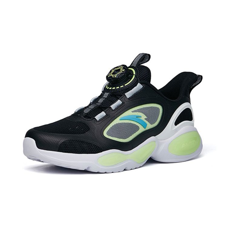 Anta Kids Non-Slip Shock Absorbing Wear-Resistant Low-Top Running Shoes Kids Running Shoes Black 312225503-2