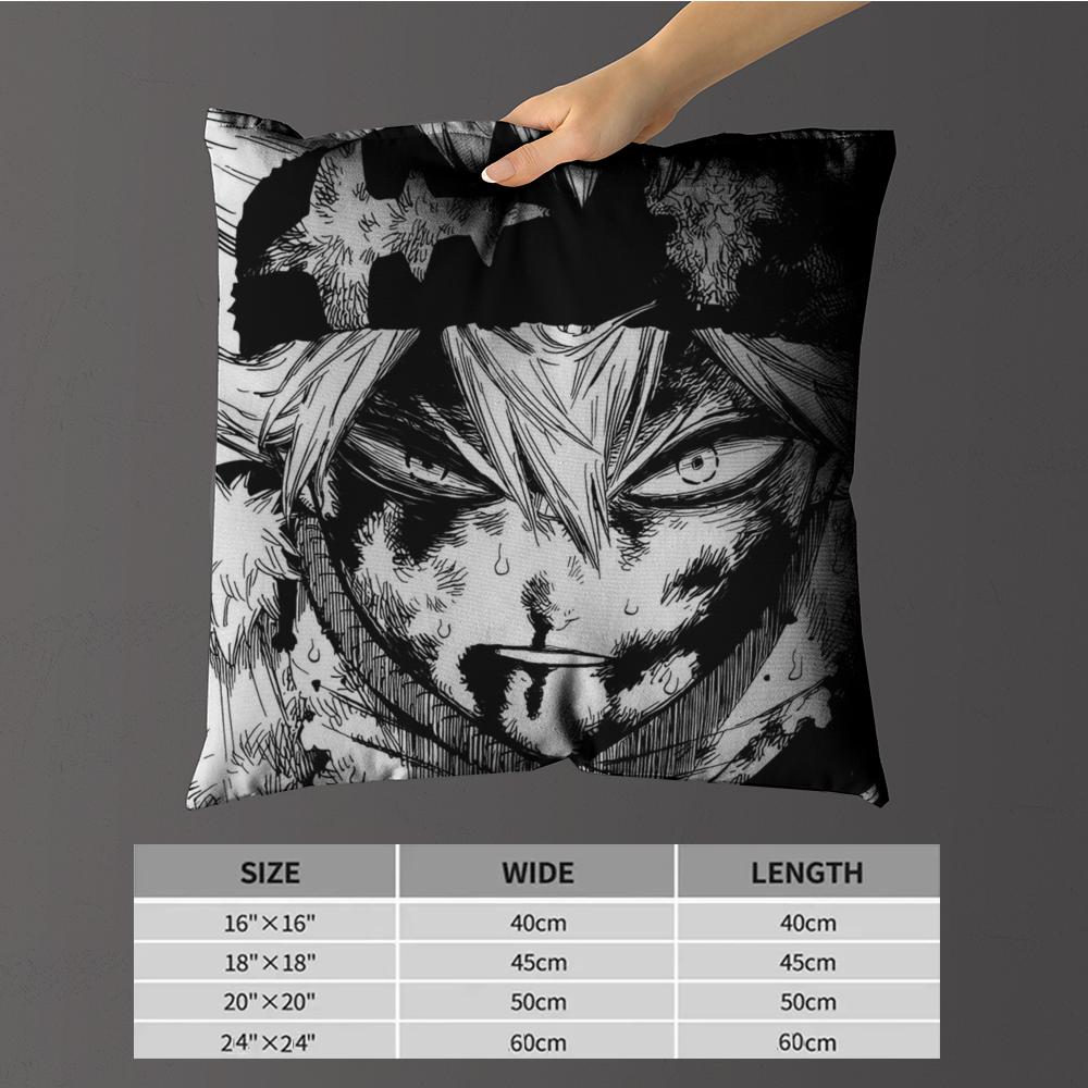 Pillow Case luxurious home office, sofa decorative Multi sized car seat cushions, pillowcases B-Black cloverS anime