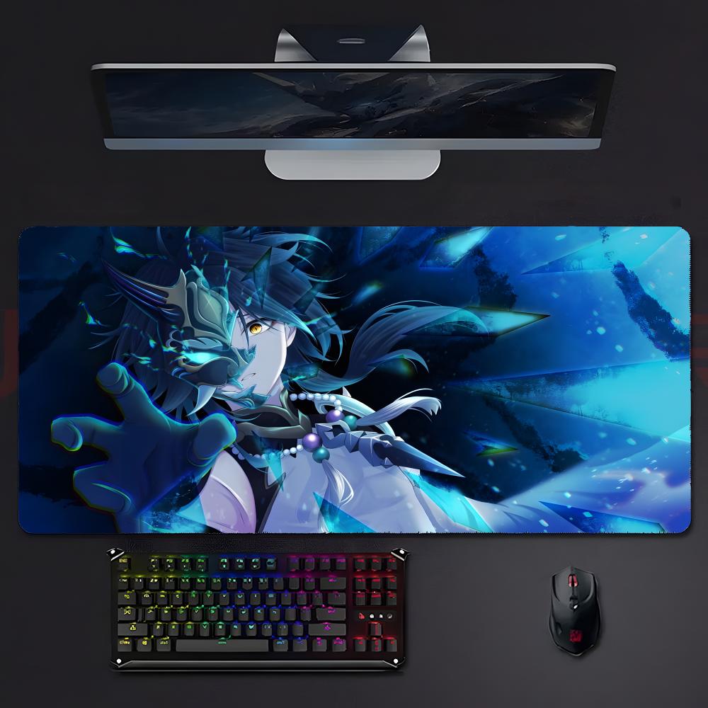 Genshin Impact Cool Xiao Mouse Pad Large Gaming Mousepad With Stitched Edges Thickened Desk Mat Pc