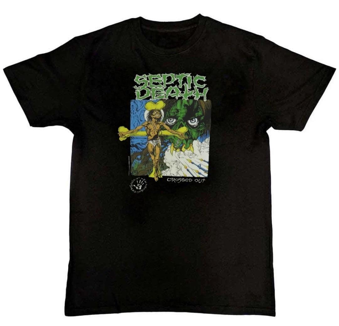 Septic Death 1990 Pushead Crossed Out Graphic Mens T-Shirt S