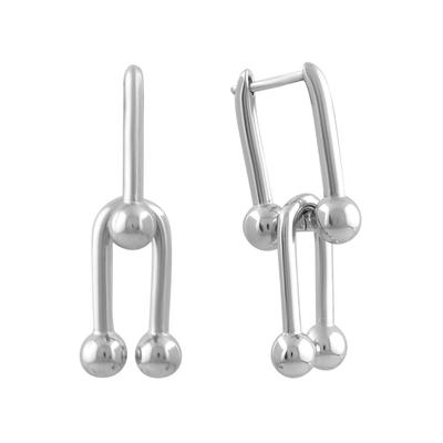 Silver Earrings Without Stones (2082743)