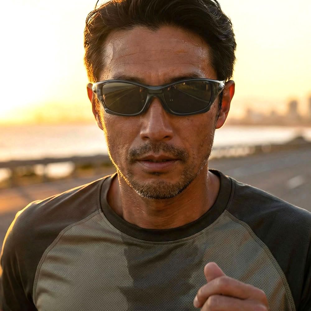 Asian Optimal Polarized Full UV Original Sports Sunglasses PB12 Size, Fit, Lenses, Protection,