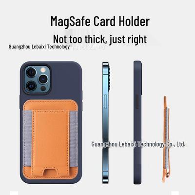 Compatible with Apple 12-16 Series MagSafe Elastic Card Holder Sleeve - Magnetic Multi-Card Fabric Sticker