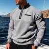 Pánské Fleece Stojáček Mikiny Mikiny Pulovr Kapsa Splice Dlouhý rukáv Poloviční zip Sportovní Slim Fit Ležérní Bez kšiltovek Mikiny Topy