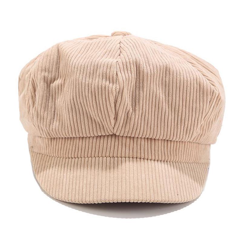 1Pc Hat Winter Beret Ladies Newsboy Fashion Peaked Cap Girls Corduroy Womens