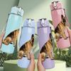 1PC German Shepherd Dog Animal Print 750ml Color Plastic Sports Water Bottle Leakproof Flip Straw Lid Suitable for Sports Office Home Use