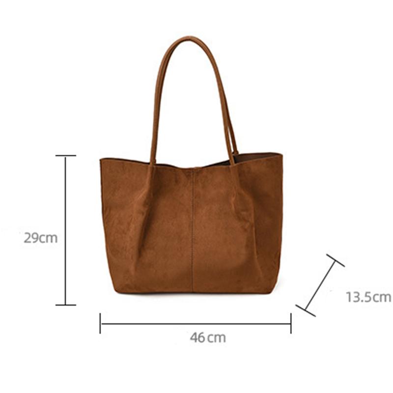 Jesień/Zima Nowa Retro Zamszowa Torba na Ramię Modna i Codzienna Damska Torba Codzienna do Dojazdów z Małą Torebką