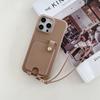For iPhone 14 Pro Case Multi-Functional Card Slots Leather Back Cover with Wrist Strap