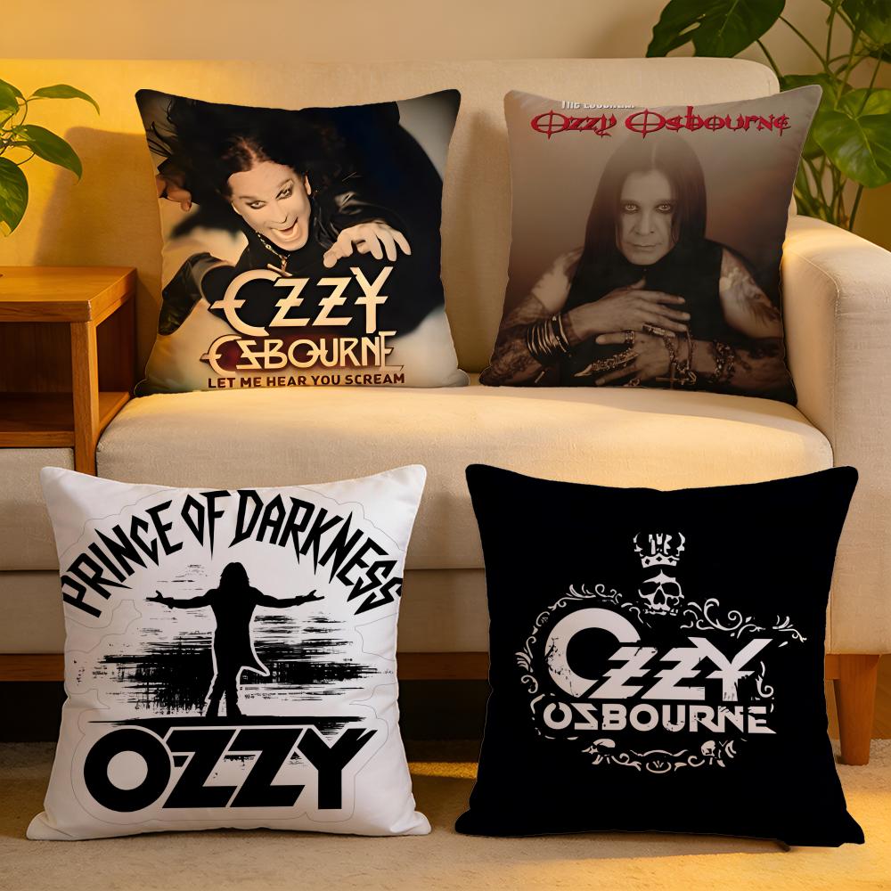 Cushion Cover Linen SkinFriendly Soft Decorative Case for Sofa Home Decor OOzzy Osbourne band lead singer Pillow cover