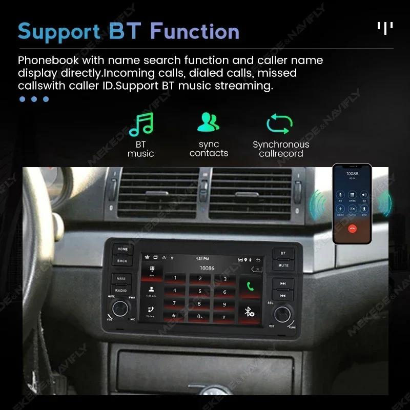 7 Inch Android Stereo for BMW E46 Carplay Car Radio Autoradio WIFI GPS Navigation 2din No DVD Automotive Multimedia Video Player