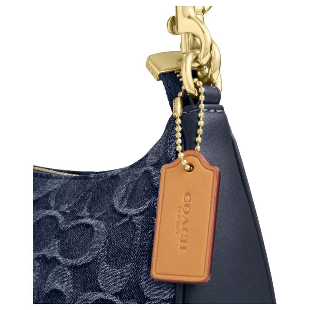 Coach Teri 24 Fascino Logo Classico Tracolla Decorativa Rimovibile Chiusura Superiore con Zip Borsa a Tracolla in Tela e Pelle Media CDQ56-IMTYV