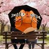 Adorable Cat with Fish Print Umbrella: Perfect for Outdoor Adventures, Auto-Opening & Closing, Lightweight and Durable, Ideal as a Gift 187