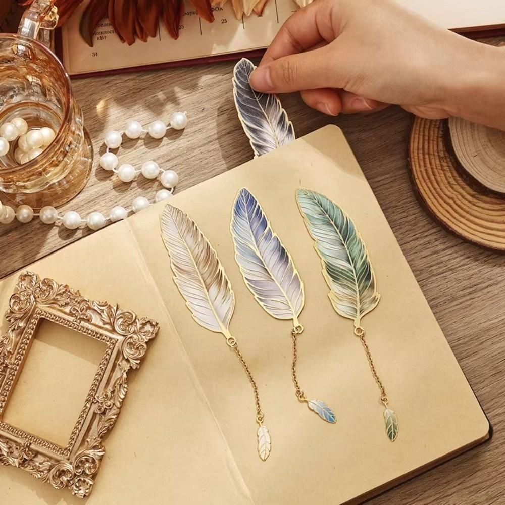 Feather Vintage Feather Bookmark Vintage Book Page Marker Feather Metal Bookmark Friends