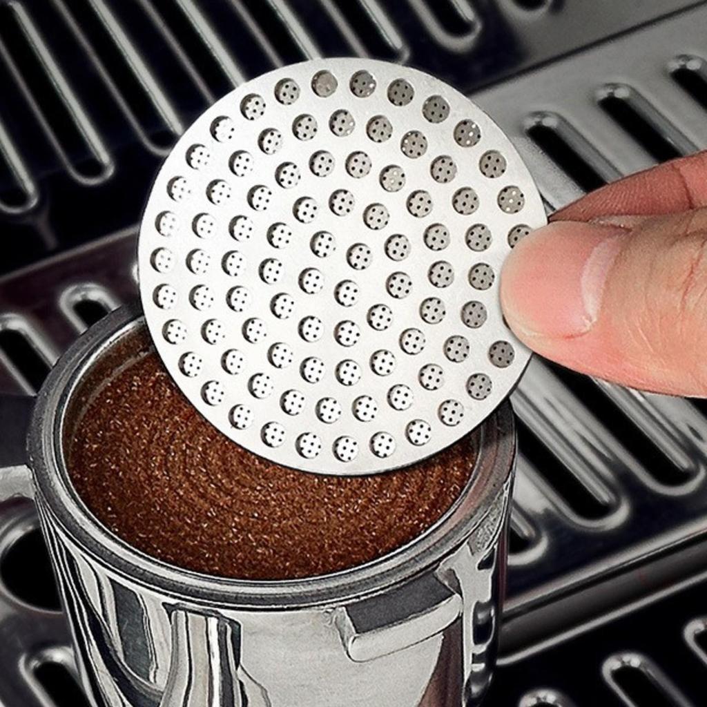 3 Pieces Espresso Accessory Low-Profile Stainless Steel Portafilter Screen with