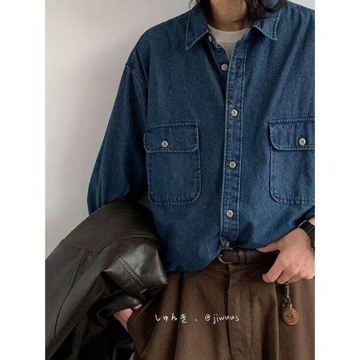 2024 Spring and Autumn Pu Handsome Coat Men's Ins High Street Fashion Brand Hong Kong Style Japanese Harajuku Style Korean Style Trendy Loose Jacket