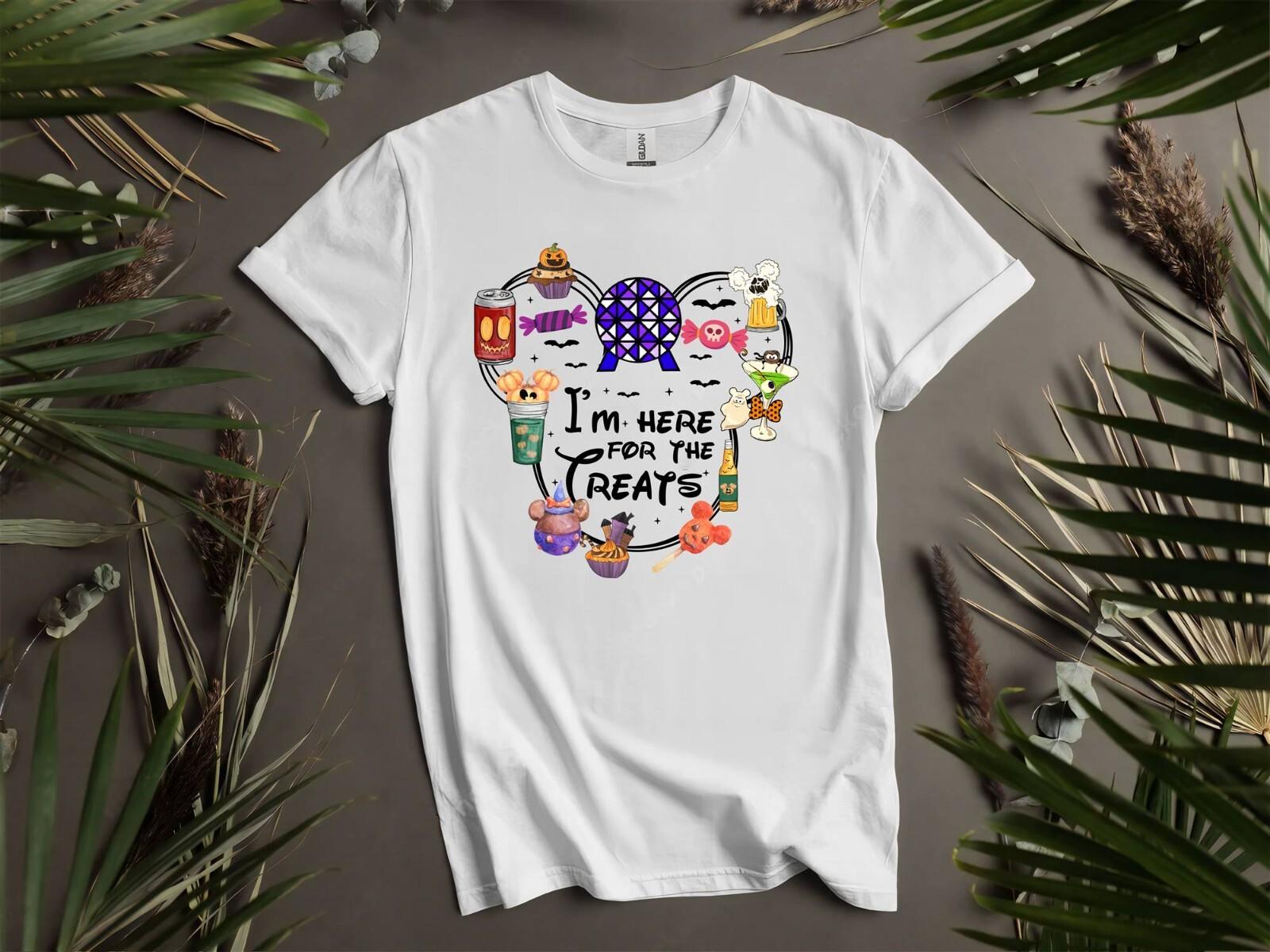 I m Here For The Treats T-Shirt Mens Womens Tees Top T Shirt Mens Womens Tees Top Men Women Unisex Tshirt I8 M