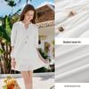 Women's Summer Resort Style Cotton Shirt & Skirt Set