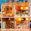 Fai da te Artigianato per Bambini Casa delle Bambole Illuminazione Blocchi da Costruzione Assemblaggio Scena Miniature Giocattoli Casa delle Bambole per Bambini Regali Decorazioni per la Casa