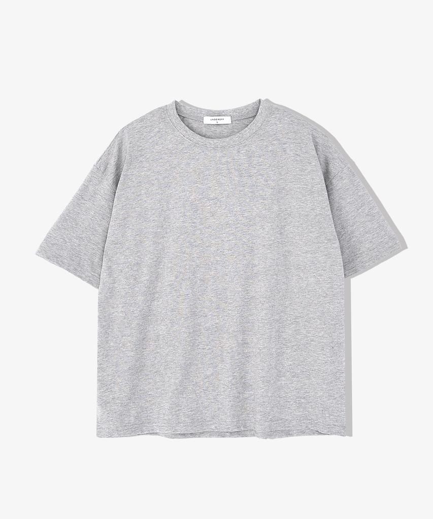 UNDEROFF Men'S Cotton Short Sleeve Crop Top Melange
