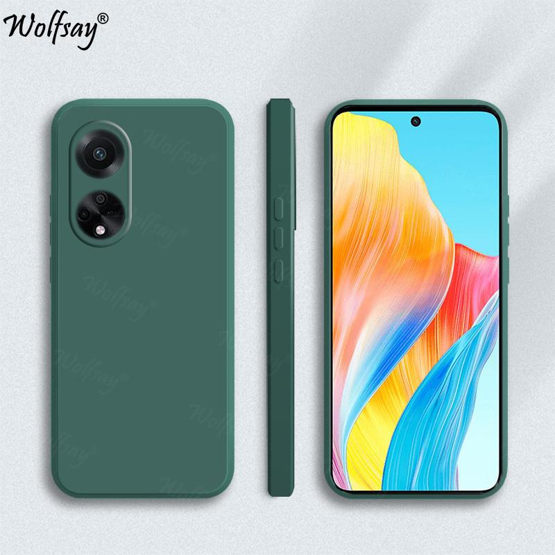 Candy Case For Oppo A98 5G Case Soft TPU Original Liquid Silicone Back Case For Oppo A98 5G Cover For Oppo A98 A 98 5G 6.72 Inch