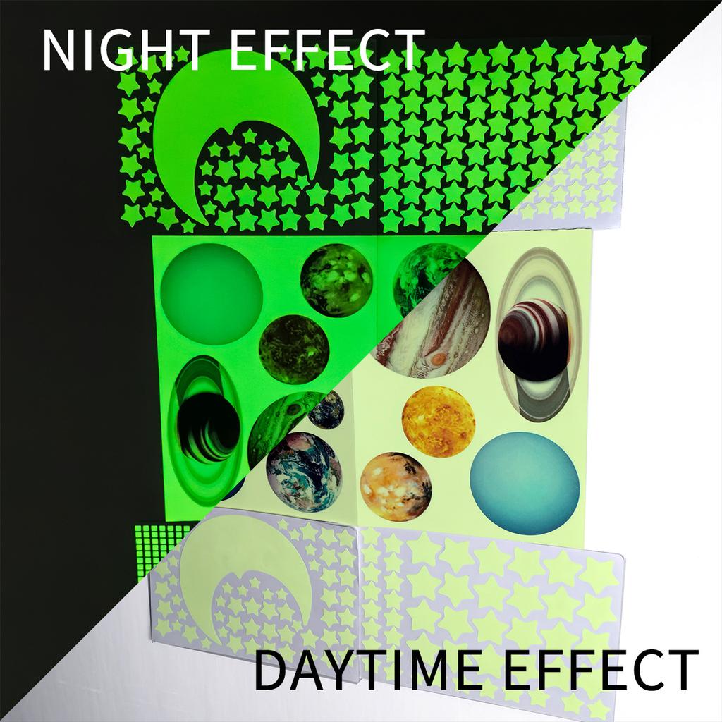 Luminous Universe Planet Starry Sky Layout Room Bedroom Fluorescent Self-adhesive DIY Ceiling Wall Sticker