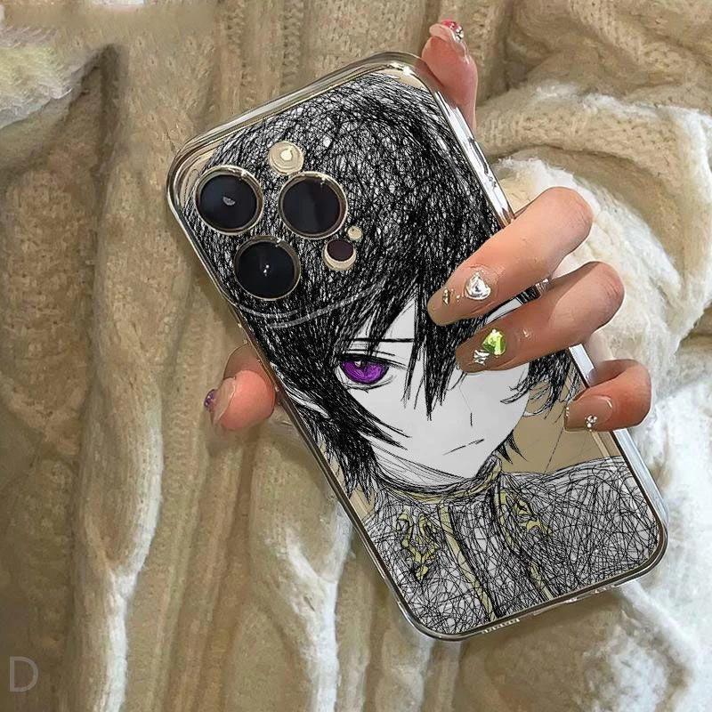 Популярний аніме Code Geass Прозорий чохол для телефону для iPhone 17 Air 16 15 14 Plus 13 12 Mini 11 Pro Max Ударостійкий силіконовий чохол Funda