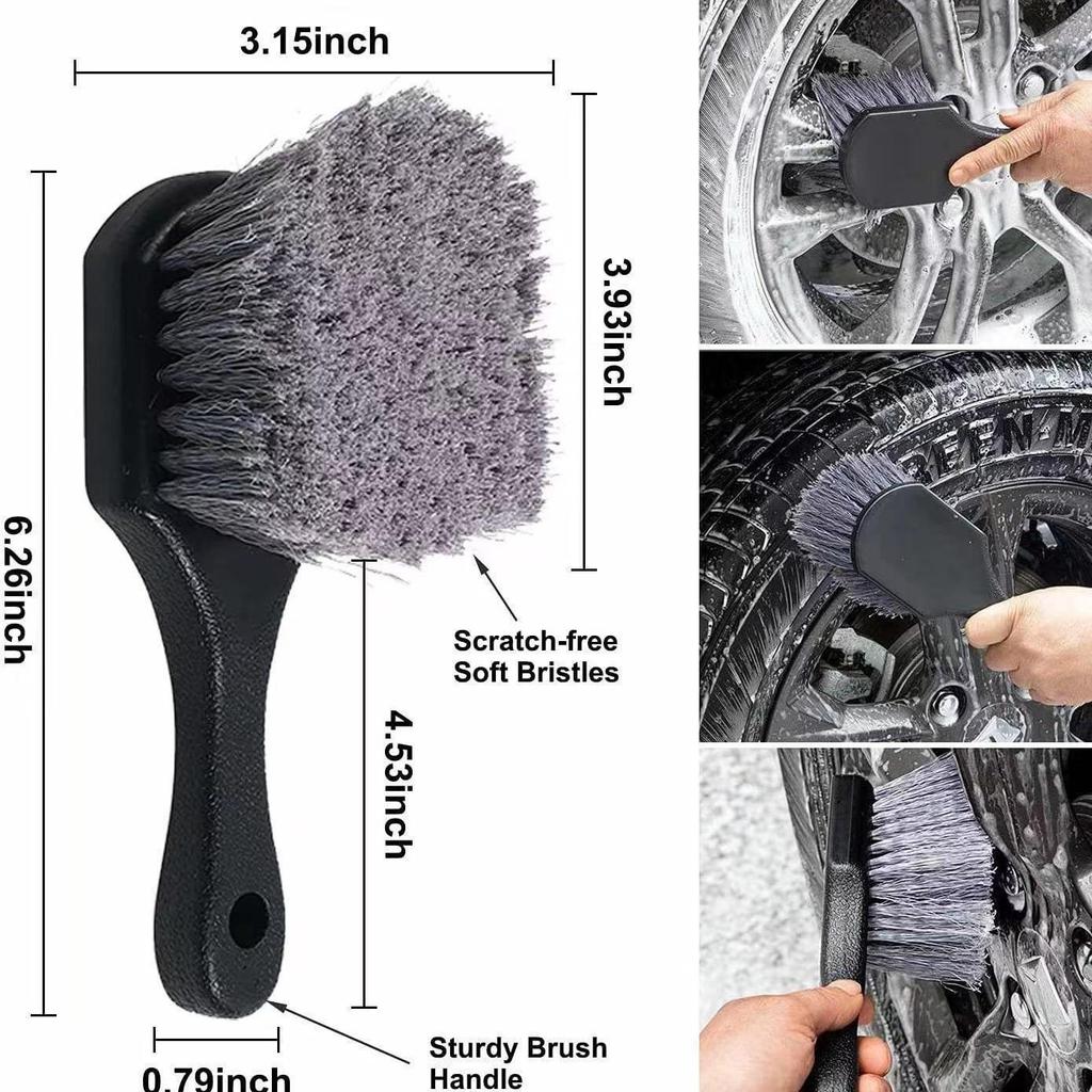 20-Piece Soft Bristle Car Cleaning Brush Set for Interior Detailing
