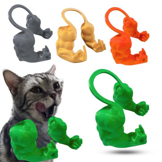 Katt Muskelarm Kostyme 3D-printet Kjæledyrrekvisitter Hengende Arm Morsom Superhelt Cosplay Tilbehør til Bursdagsfest