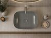 Lusso countertop washbasin 45.5X32.5 CM oval grey matt