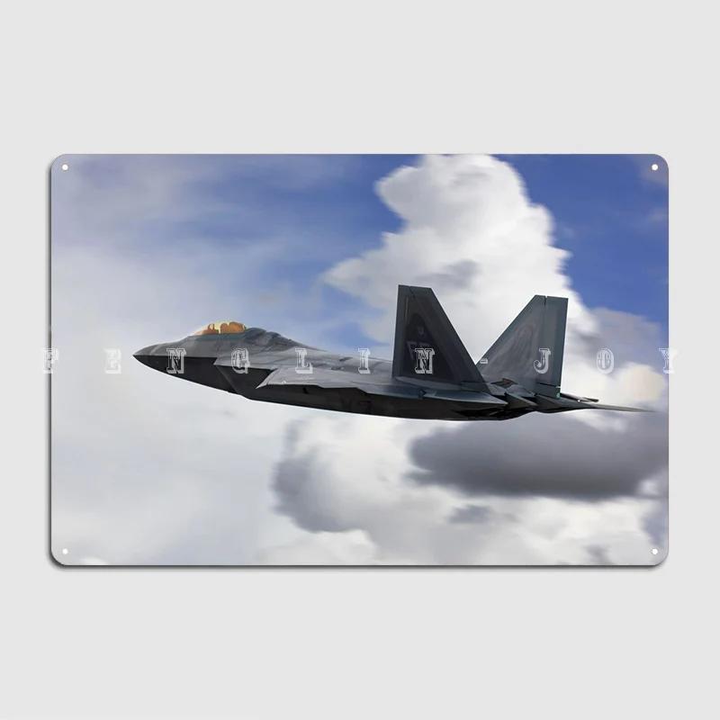 Usaf F22 Raptor Metal Plaque Poster Cinema Garage Pub Garage Funny Wall Decor Tin Sign Poster 20x30cm
