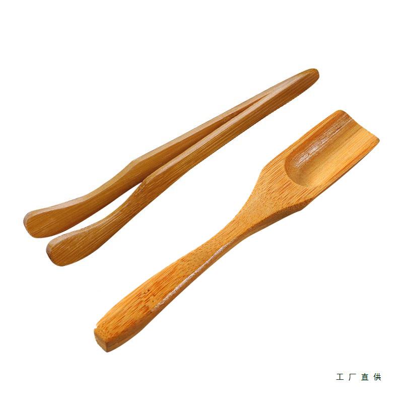 2pcs/set Anti-scalding Tea Cup Clips Kung Fu Set Accessories Leaf Tweezers Bamboo Clip Natural Root Single Tongs Teaware Kitchen