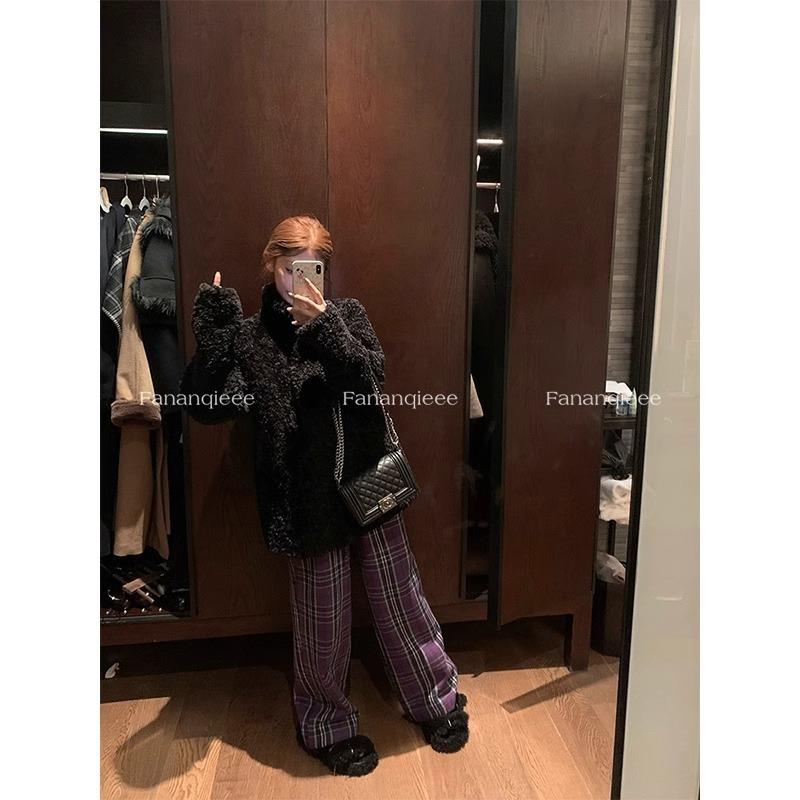 Tomato Man, Rich Area 2.0 Imitation Fur Environmentally Friendly Korean Women's Toka Mao Mao Jacket Stand-up Collar Thickened Short Coat