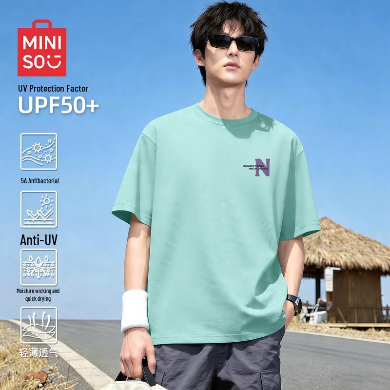 MINISO Men s Summer American Style Short-Sleeve T-Shirt 2XL