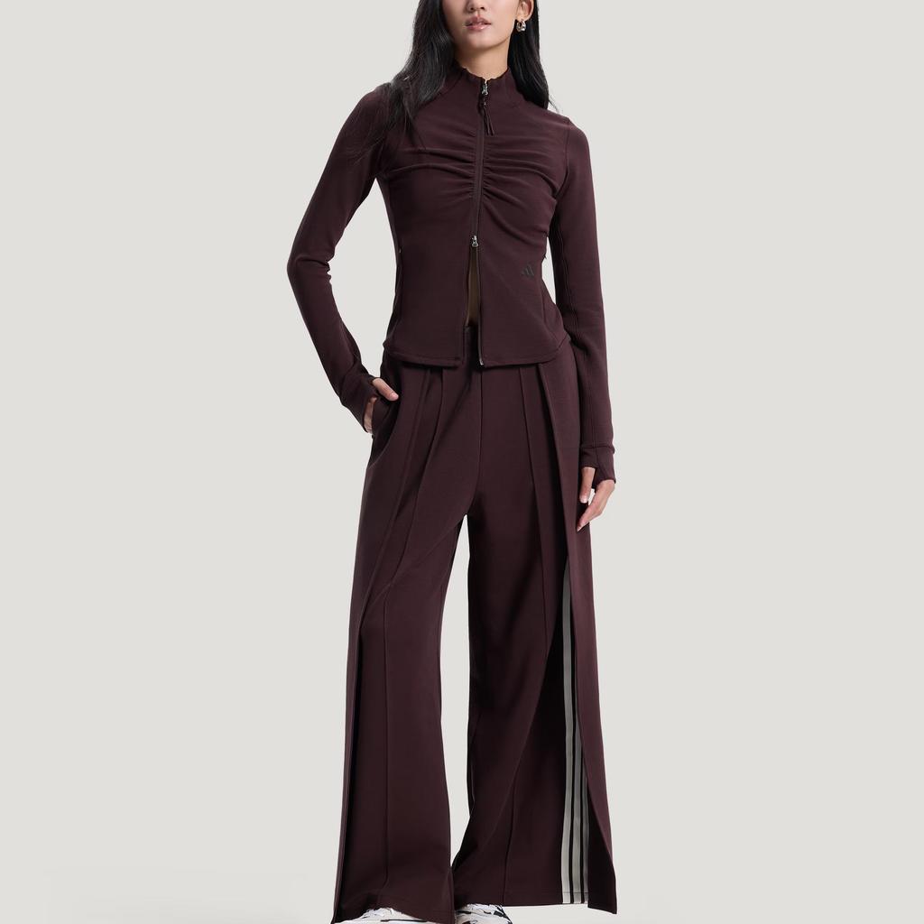 Adidas x Samuel Gui Yang FW25 Gather Short Slim Fit Zip Jacket Women Sports Casual Black KU5376