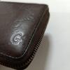 Used Gucci brown leather long wallet