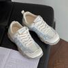 Korean version of high-end soft-soled small casual shoes 2025 summer new versatile fashion shit-stepping mesh women's shoes