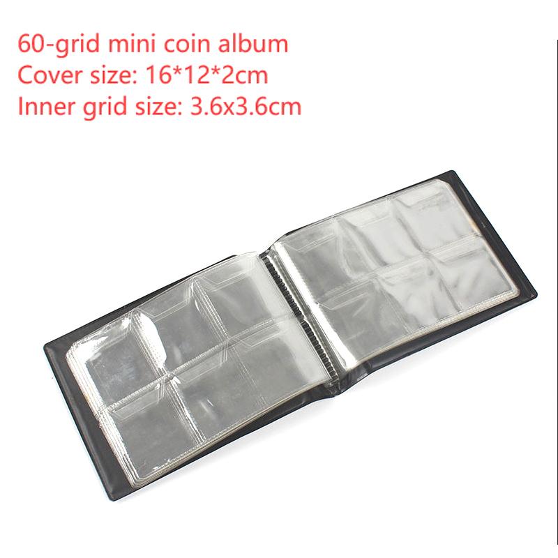 60 kapes Album na sbírku mincí Mini sáček na uložení penny Sběratelský organizér na peníze Dárky Albový držák na mince