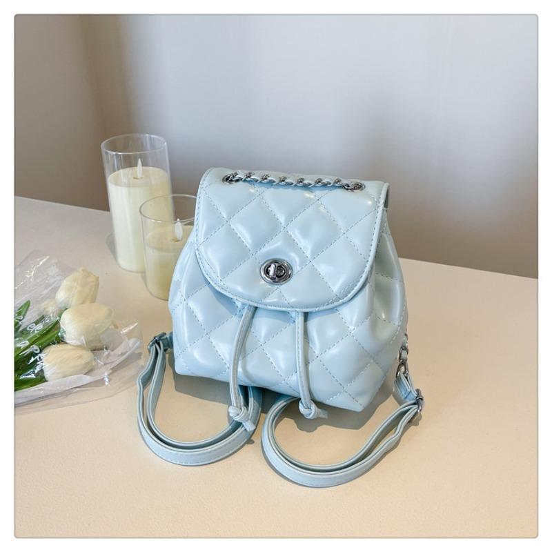 Rautenketten-Rucksack Damenmode Nischendesign Studenten-Schulranzen Freizeit-Trend Reiserucksack