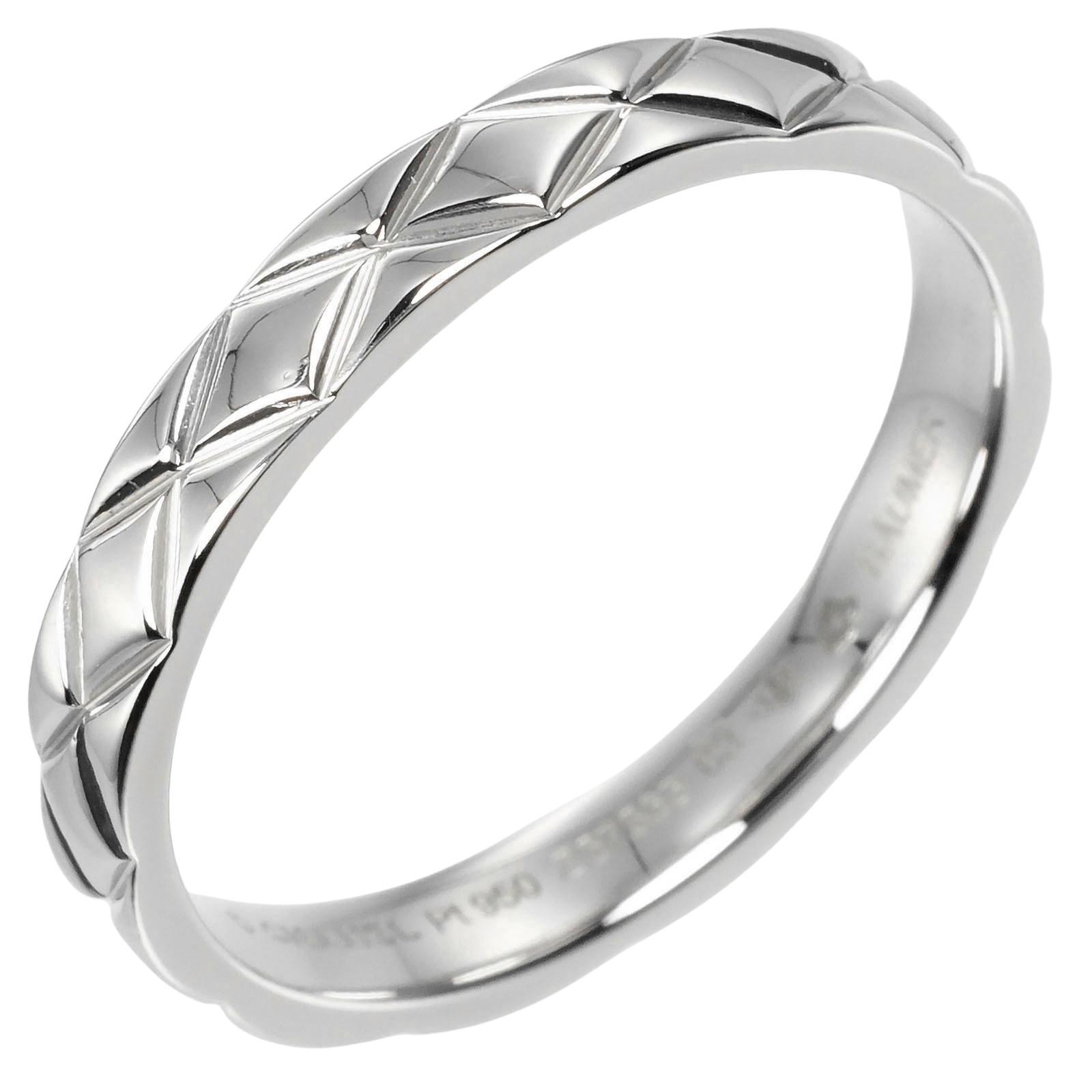 

CHANEL Matelasse Ring Pt950Platinum #10.3(US Size) 7g mens Used