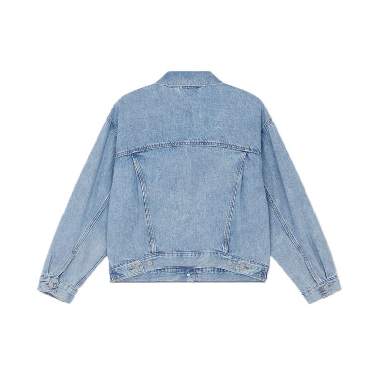 Levis SS22 Solid Color Polo Collar Casual Denim Jacket Women jackets Blue A1986-0000
