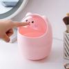 With Lid Storage Bin Cute Cartoon Garbage Storage Bucket Trendy Wastebasket Desktop  For Home