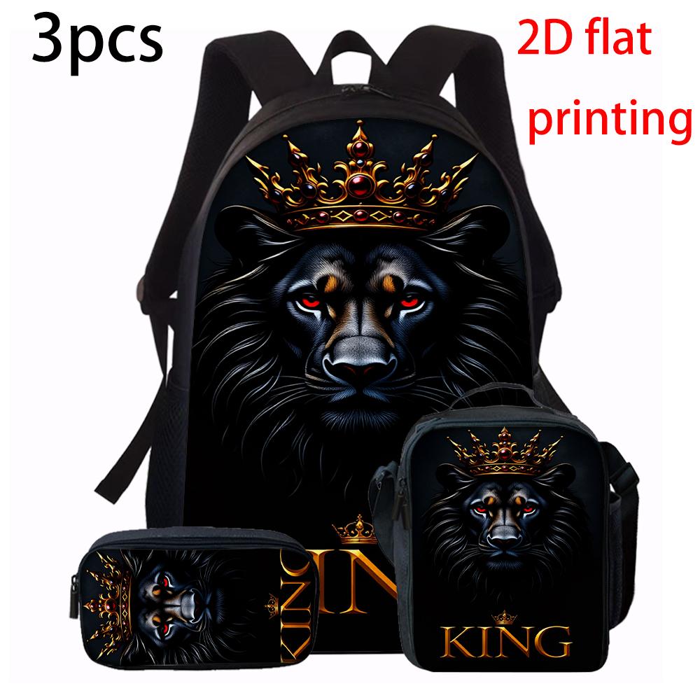 3-Piece CR7 Soccer Star Pattern Rucksack Set – Big-Capacity Casual Backpack with Matching Clutch & Tote Carrier, Perfect for Daily
