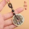 Brass Keychain: 2024 Tai Sui Jiachen Dragon Year Pendant with Mountain Ghost Money and Six-Character Mantra Gawu Box.