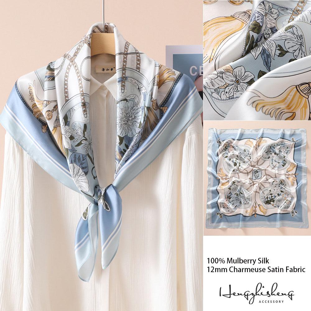 88x88cm 100% Maulbeerseide Köper Schal Luxuriöses Übergroßes Quadratisches Tuch Elegantes Damen-Tuch für Frühling Sommer Herbst