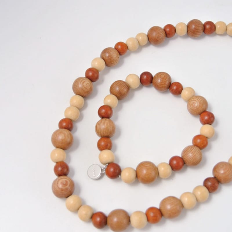 Objet213 Bransoletka z drewna Bubble Bali Mood