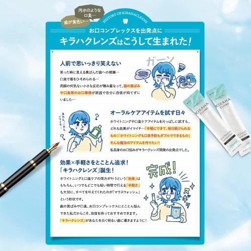 KIRAHACLEANS Mouthwash, Individually Wrapped, Portable, Made in Japan, for Bad Breath, Prevents Gum Disease and Tooth Decay, 1 Set/8ml x 30 Packets