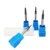 4pcs 0.5mm,0.75mm,1mm,1.5mm Ball Nose Carbide End Mill Set CNC Cutter Router Bits 2 Flute Spiral Milling Tool (4, 2F)