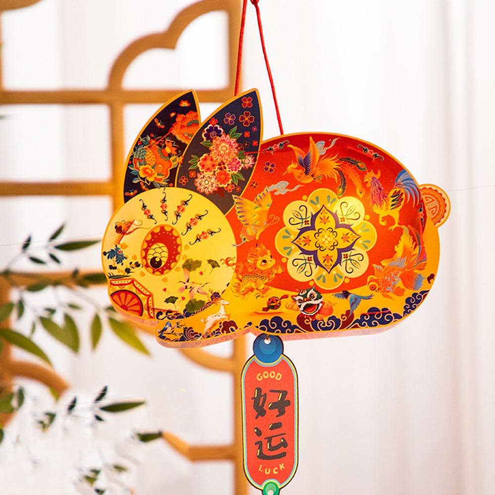 Cartoon Mid-Autumn Rabbit Lantern Chinese Style LED Lantern Toys  Good Luck Gift