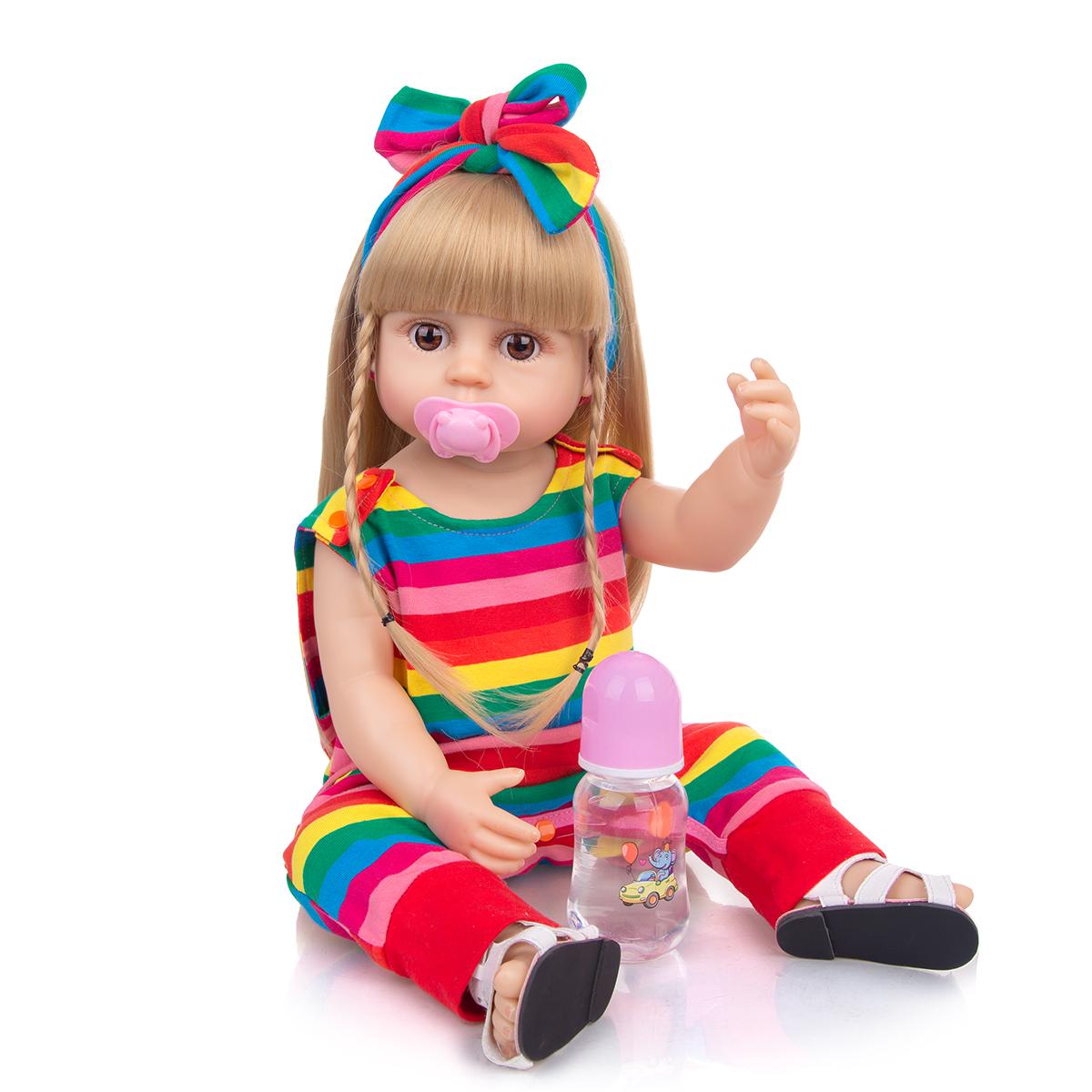 Силиконовые куклы Reborn с золотыми волосами всего тела — фото 7